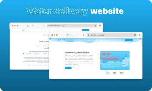 Water delivery website